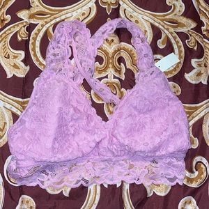 Lace Light Pink Sports Bra Bralette